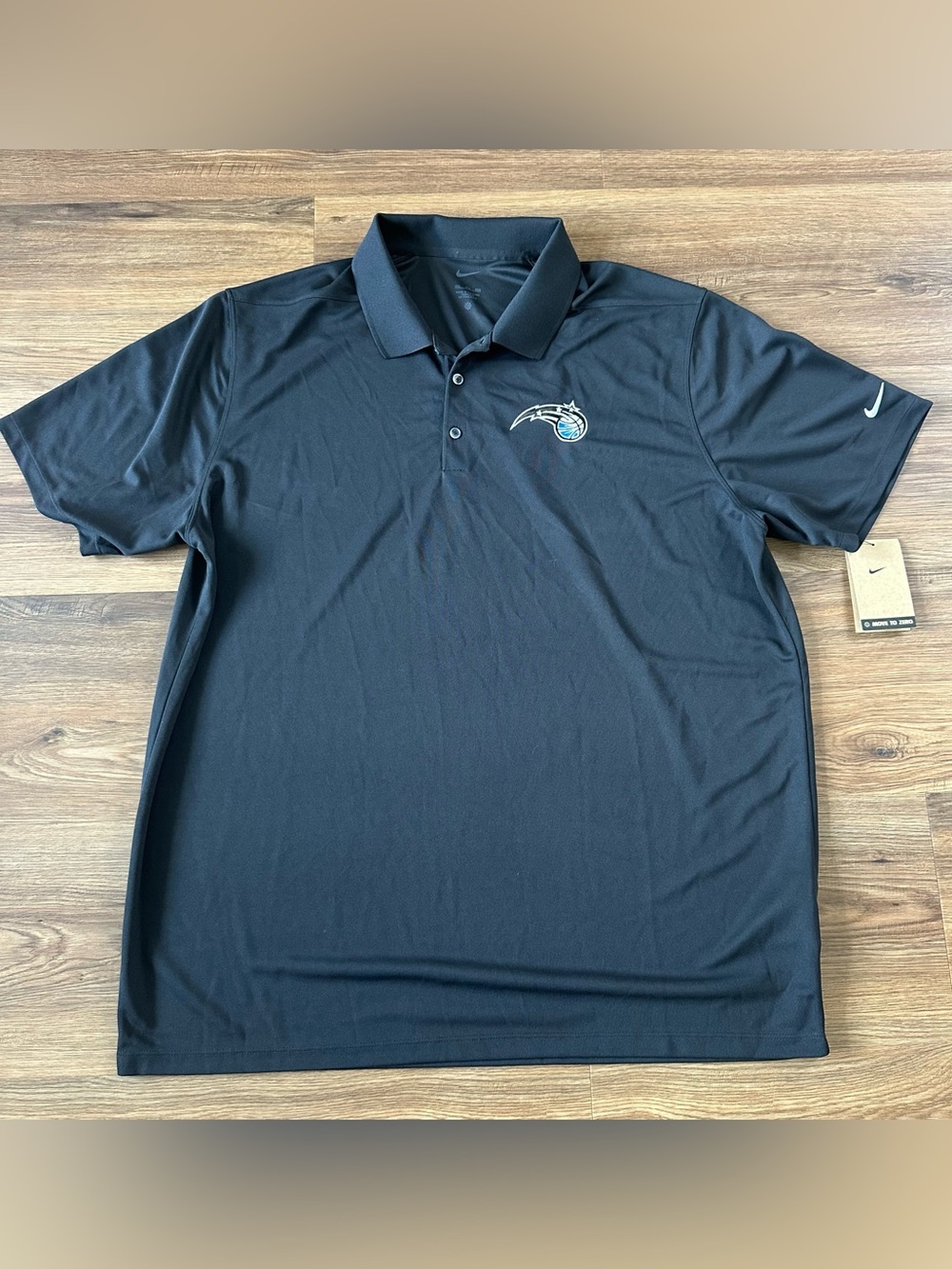 Nike NBA Orlando Magic Mens Polo Shirt XXL Basketball Performance Golf Black NWT